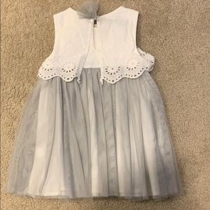 First Impressions Dresses - Gray & White Tulle Dress (18 months) First Impressions Dresses - Gray & White Tulle Dress (18 months)